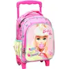 Image de Sac À Dos À Roulettes Maternelle - Barbie Imprimé Chewing-gum - Compact Et Pratique Rose Bonbon