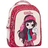 Image de Sac À Dos Scolaire Fille Luna Imprimé Textile Haut De Gamme 43 Cm Ecru/rouge