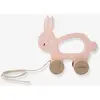 Image de Jouet à tirer en bois - mrs rabbit