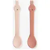 Image de Lot de 2 cuillères 1er âge Animal en silicone mrs rabbit
