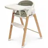 Image de Chaise Haute Évolutive Bébé En Bois Grow With Me Blanc