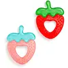 Image de Lot De 2 Anneaux De Dentition Réfrigérants Fraise Rouge