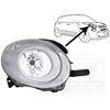 Image de VAN WEZEL 1609964 Phares droit, H7, avec commande pour correcteur de site projecteur