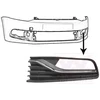 Image de VAN WEZEL 5814593 Grille De Pare-Choc avant gauche, avec trou(s) pour lampes de brouillard