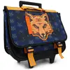 Image de Cartable À Roulettes Renard Pour Enfant De Primaire 41 Cm Bleu / Orange