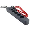 Image de Multiprise Chacon 5 Prises + 2 Usb-a Avec Interrupteur Noire - Cable 1.5m