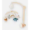 Image de Mobile Musical En Bois Beige, Bleu, Gris