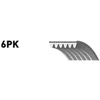 Image de GATES 6PK1623 Courroie Poly-V RoadMax  Value Line