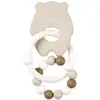 Image de Anneau De Dentition Ours En Silicone Souple Texturé   Dès La Naissance Beige, Blanc, Marron