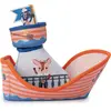 Image de Jouet De Bain Bateau De Pirate Jack Rouge, Bleu, Gris