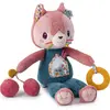 Image de Peluche D'activités Jeanne Le Chat (29 Cm) Rose, Bleu, Jaune