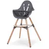 Image de Chaise Haute Évolutive Réglable En Hauteur Anthracite