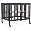 Image de Parc Pour Bébé En Bois + Roues 95x75 Cm Parc 99 Noir