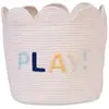 Image de Panier Fleur 35x35x35cm Corde De Coton Blanc Cassé