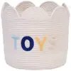Image de Panier Fleur 30x30x30cm Corde De Coton Blanc Cassé