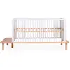 Image de Lit Bébé Évolutif Sommier À Lattes À Hauteur Réglable 70x140cm Naturel