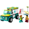 Image de L'ambulance De Secours Et Le Snowboardeur 60403 Multicolore