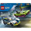 Image de Lego City - La Course-poursuite Entre La Voiture De Police Et La Super Voiture - 60415 Multicolore