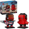 Image de Figurines Lego Brickheadz 40668   Captain America Et Red Hulk   Jeu De Construction   10 Ans Et Plus Multicolore