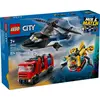 Image de Lego City - Hélicoptère, Camion De Pompiers Et Sous-marin Modulable - 60462 Multicolore