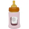 Image de Biberon En Verre Avec Housse De Protection - Pink - 150 Ml Multi-coloured
