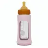Image de Biberon En Verre Avec Housse De Protection - Seafoam Blue - 250 Ml Rose
