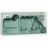 Image de Assiette Stick&Stay Croco en silicone vert