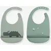 Image de Lot de 2 bavoirs silicone Croco vert