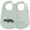Image de Bavoir Avec Velcro 2 Pi ¨ces - Croco Vert