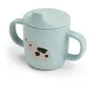 Image de Tasse à bec à 2 anses en silicone bébé Done by Deer Tiny farm Bleu 120 ml 1469612