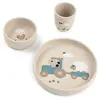 Image de Set vaisselle coffret repas bébé Done by Deer Tiny farm Beige TU 1569869