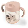 Image de Tasse à bec à 2 anses bébé Done by Deer Tiny farm Rose 260 ml 1466601