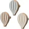 Image de Lot De 3 Patères Montgolfière Rose, Bleu, Marron