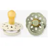 Image de Lot de 2 sucettes-tétines Bohème, taille 1 de 0 à 6 mois ivoire + vert sauge