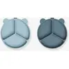 Image de Lot 2 assiettes à compartiment Stacy - bleu