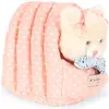 Image de Peluche Chat Calore Beige Et Son Panier Beige, Rose