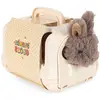 Image de Peluche Chien Et Sa Caisse Gris, Blanc, Noir