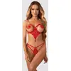Image de Body ouvert seins nus Matildea rouge S/M