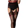 Image de Collant Porte-Jarretelles Amour Rouge 20 DEN Noir