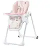 Image de Chaise Haute De Luxe Yummi Bebe Enfant, Réglable, Plateau Amovible Rose