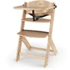 Image de Chaise Haute Bois 3 En 1 Reglable Avec Harnais, Évolutive, Réglable Bois Naturel