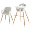 Image de Chaise Haute Évolutive Bébé 2 En 1 Avec Position Transat Grey