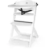 Image de Chaise Haute Bois 3 En 1 Reglable Avec Harnais, Évolutive, Réglable Blanc
