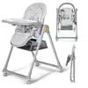 Image de Chaise Haute Evolutive 2 En 1, Transat Et Siège Réglable Gris