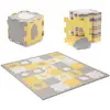 Image de Tapis En Mousse 2 En 1 - Tapis Puzzle Pour Bébé Jaune