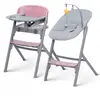 Image de Chaise Haute 4 En 1 Avec Réglage De Hauteur Et Transat Rose