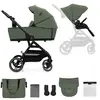 Image de Poussette 2 En 1 Avec Nacelle, Roues Anti-crevaison Et Accessoires Vert