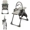 Image de Chaise Haute 2 En 1, Ergonomique, Inclinable, Pliable Avec Hauteur Réglable Gris