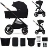 Image de Poussette 2 En 1 Légère Pliage Compact + Nacelle Et Siège Poussette Réversible Noir