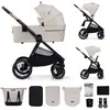 Image de Poussette 2 En 1 Légère Pliage Compact + Nacelle Et Siège Poussette Réversible Beige
